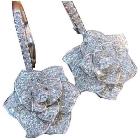 Sterling Silver Cubic Zirconia Earrings - Picture 2 of 8